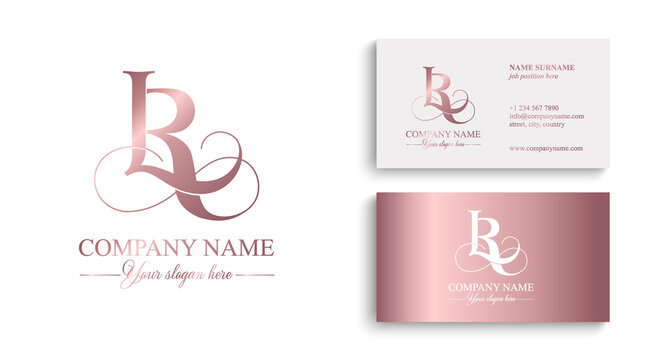 LR, RL logo or monogram. LR, RL Letters of the alphabet Initials. Beautiful logo design for company branding. Vector illustration.