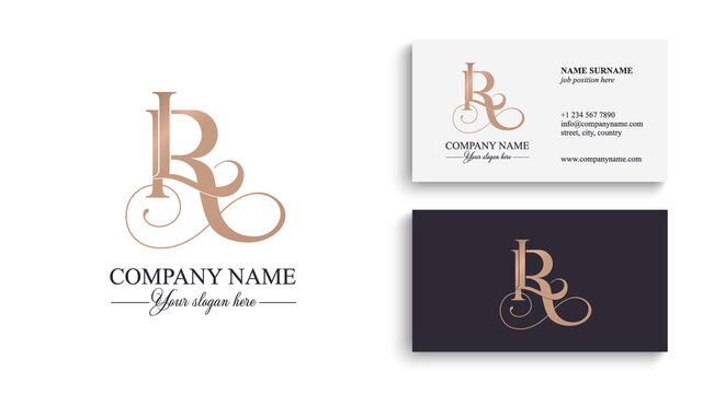 LR, RL logo or monogram. LR, RL Letters of the alphabet Initials. Beautiful logo design for company branding. Vector illustration.