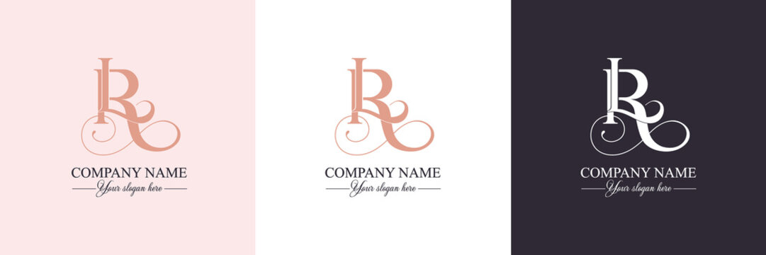 LR, RL logo or monogram. LR, RL Letters of the alphabet Initials. Beautiful logo design for company branding. Vector illustration.