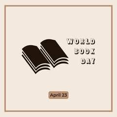 Creative and Stylish World Book Day Typography Illustration on Book Poster Or Banner Background.