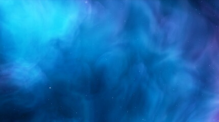 Fototapeta premium Blue cosmic nebula, clouds of dust and gas in space. Birth of new stars and galaxies. Boundless universe, stars in blue space. 3d render
