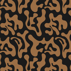 Seamless pattern with abstract waves and spots