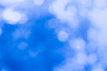 Abstract blurry blue color for background, Blur festival lights outdoor celebration and blue bokeh.
