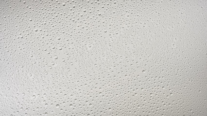 Wet glass surface on grey background | Overlay foreground or background for skin care moisturizing products