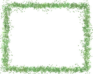 緑のリーフ模様の四角い枠