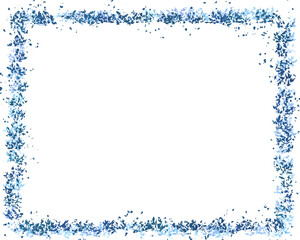 青いリーフ模様の四角い枠