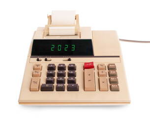 Old calculator - 2023 - obrazy, fototapety, plakaty