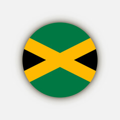 Country Jamaica. Jamaica flag. Vector illustration.