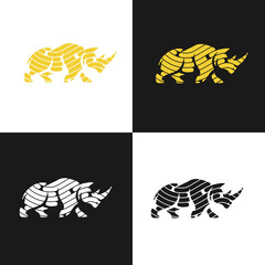 Line style rhino logo