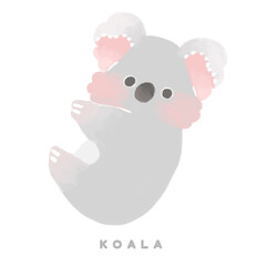 Illustration material of fluffy koala / ふわふわコアラのイラスト2