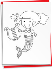 Worksheets template with mermaid outline