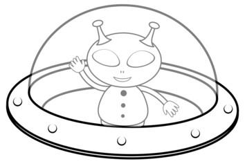 Black and white doodle character