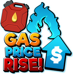 Gas Price Rise font logo design