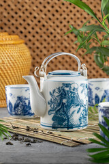 teapot and cup of tea