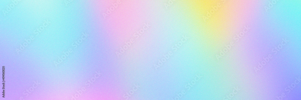 Leinwandbilder abstract pastel holographic blurred grainy gradient banner background texture. colorful digital grai
