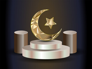 Realistic Islamic ornamental background