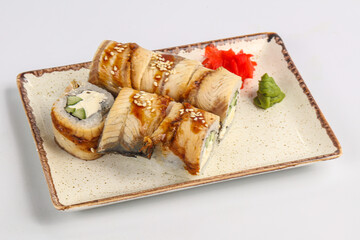 Japanese traditional roll with eel
