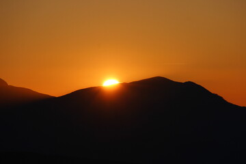 Tramonto in montagna