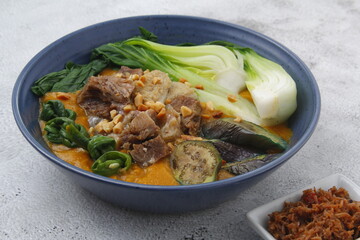 Freshly cooked Filipino food called Kare Kare
