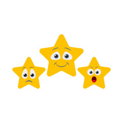 Rating stars for review product illustration.