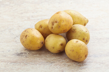 Raw small organic baby potato