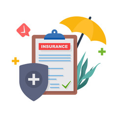 Health secure insurance contract illustration.