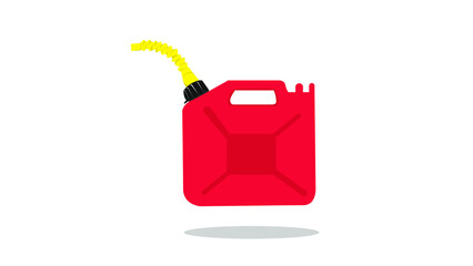 Portable Oil Can Gasoline Tank Vector Illustration Isolated on Whitye Background