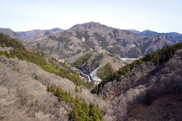 Fototapeta premium 山から見える道路