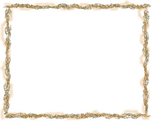 四角い茶色のフレーム