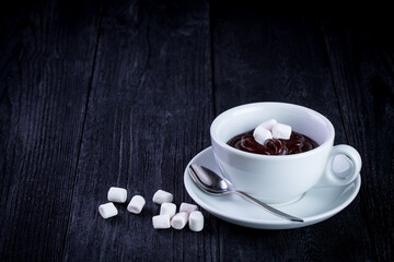 cup of hot dark chocolate