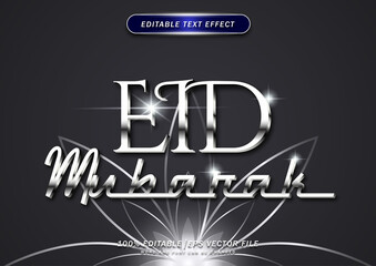Luxury eid mubarak editable text effect