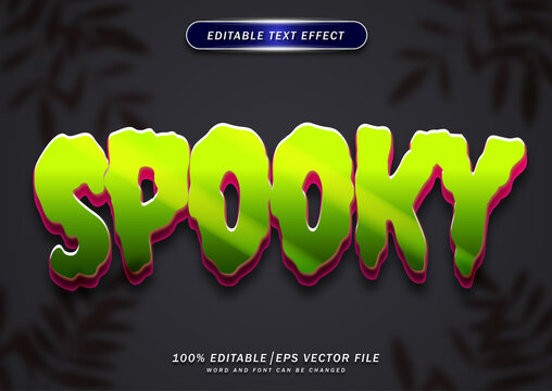 Spooky editable text effect