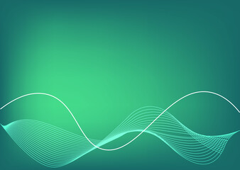 abstract green wave background