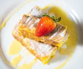 French Rolled Toasts with Strawberry 