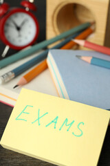 Concept of exams and tests, close up