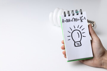 Concept of electrician tools, space for text