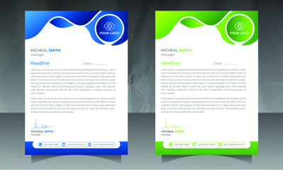 Modern & Professional business style letterhead design template in A4 size.
Minimal informative and newsletter magazine poster flyer brochure design
letterhead design in red, yellow, green, and blue