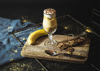 Banoffe Pie on Glass