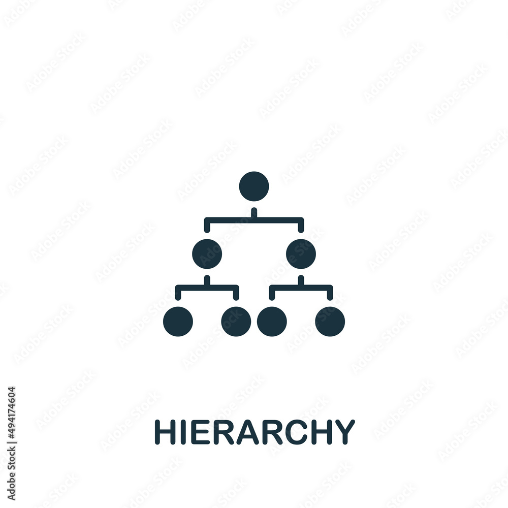 Poster hierarchy icon. monochrome simple icon for templates, web design and infographics