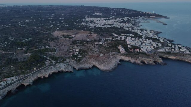 Santa Maria di Leuca aerial view with drone