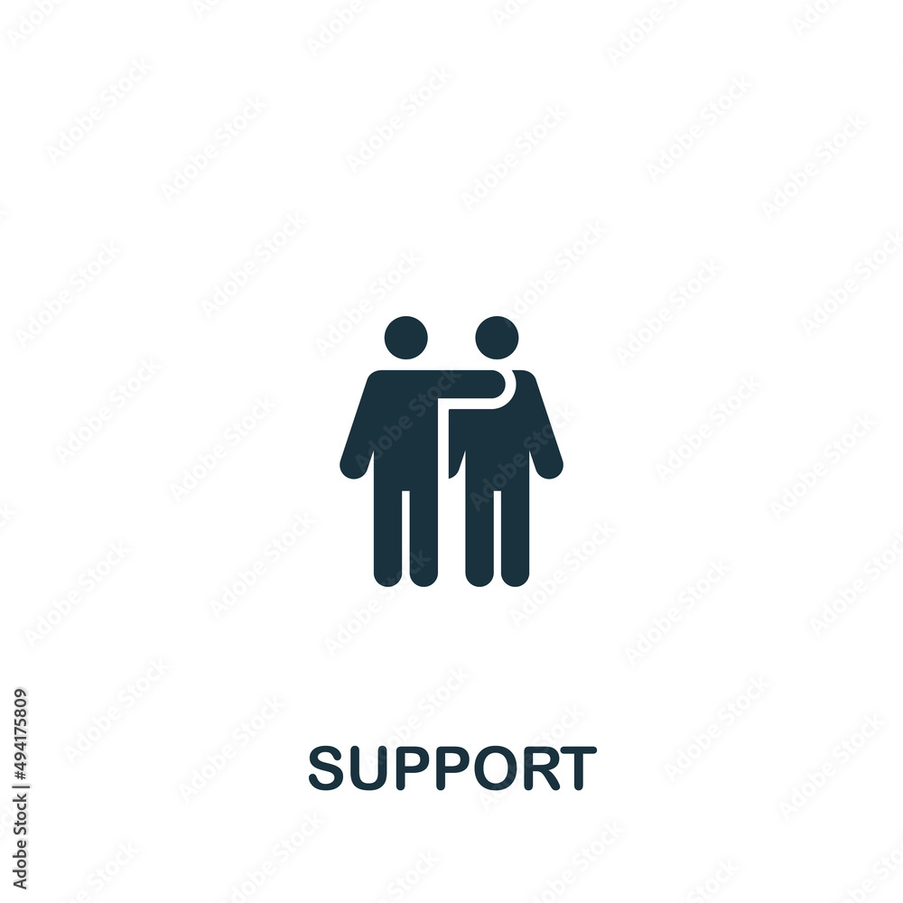Poster support icon. monochrome simple icon for templates, web design and infographics