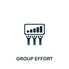 Group Effort icon. Monochrome simple icon for templates, web design and infographics