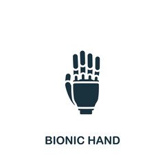 Bionic Hand icon. Monochrome simple icon for templates, web design and infographics