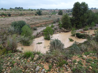 Flooded Canyon in Valencia, Spain