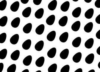 Easter egg pattern silhouette on white background illustration 