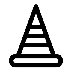 traffic cone line icon