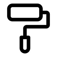 roller paint line icon