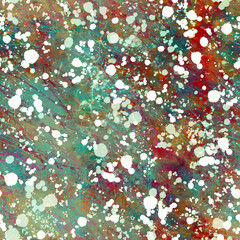 Abstract multicolored painted pattern with bright irregular spots, blots, smudges, lines, strokes and stains