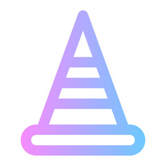 traffic cone gradient icon
