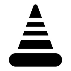 traffic cone glyph icon